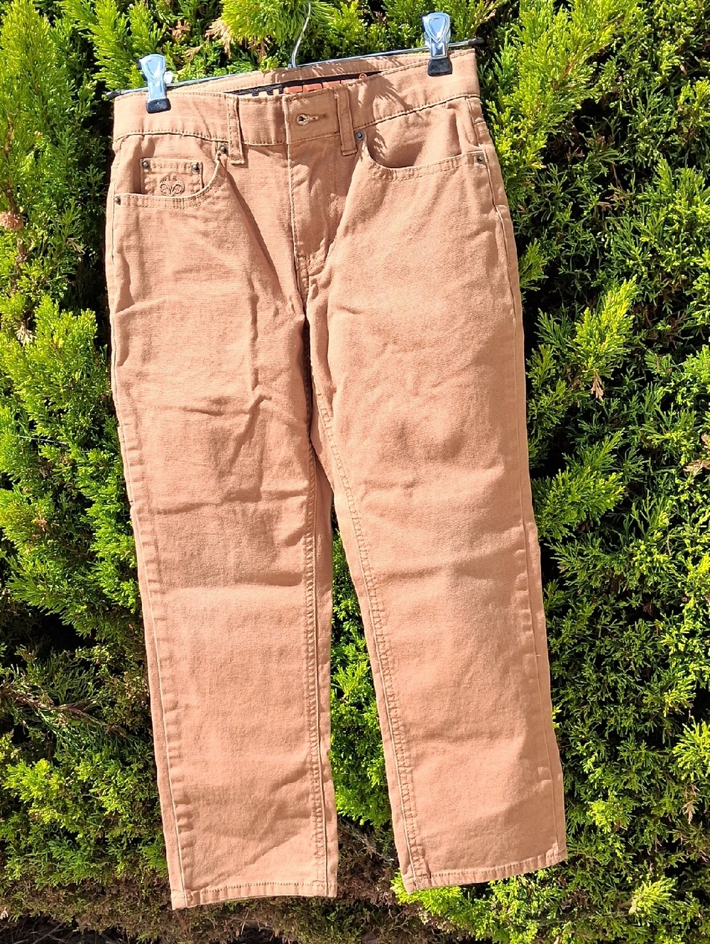 RealTree Kids Fishing Carpenter Brown Pants 8